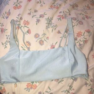 Blue swim top pac sun